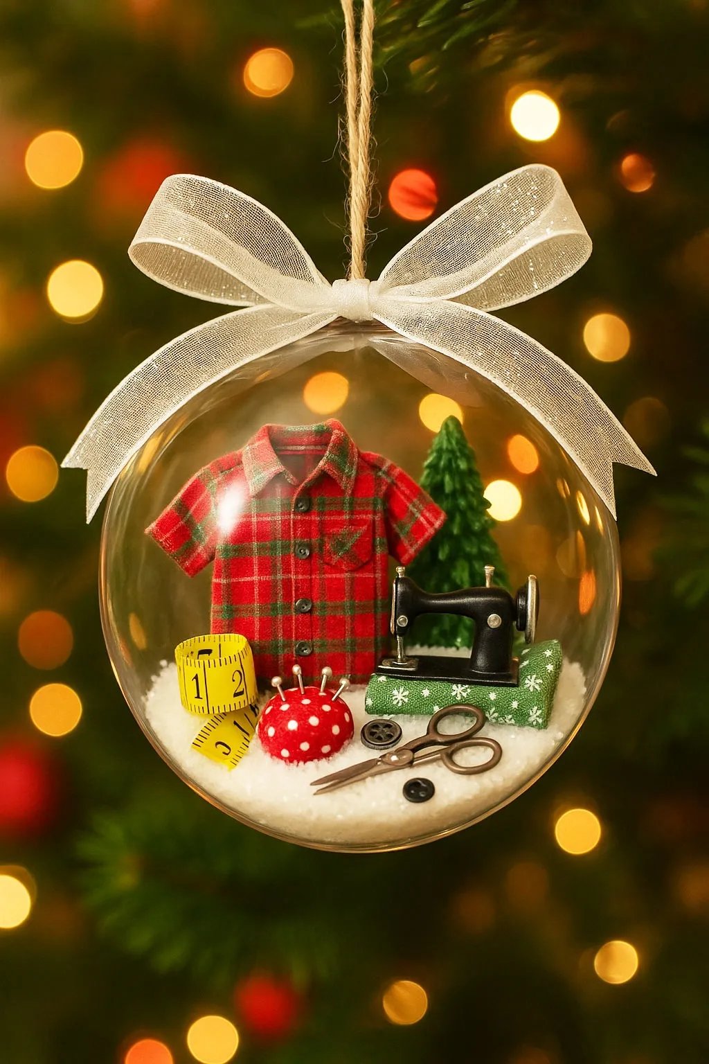 🔥🔥Last day sale 50% OFF🔥💥Holiday Sewing Snow Globe Ornament🎄