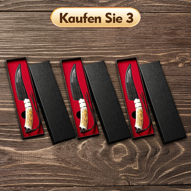 💝Neujahrsangebote💝Scharfe Geweih-Ausbeinmachete mit Machete und Geschenkbox