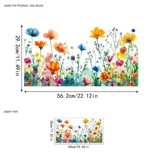 💐Neujahr Heißer Verkauf 50% Rabatt💞 Bunter Blumenstrauß Fenster Sticker🖼️