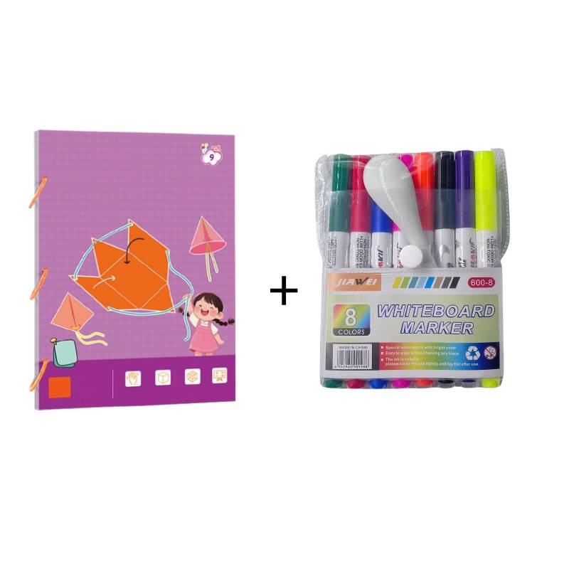 🔥Letzter Tag 50% REDUKTION👶✨Ziehschnur 3D-Geometrie Lernbuch