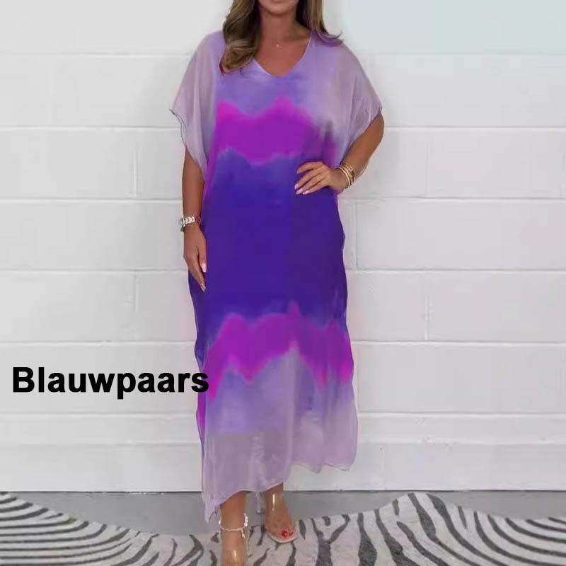 ✨ Bequemes, lässiges Chiffon-Dip-Dye-Kleid für Damen