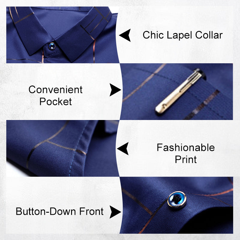 🌲Neujahrsverkauf 40% Rabatt🌲Dünnes, bügelfreies Hemd für Herren