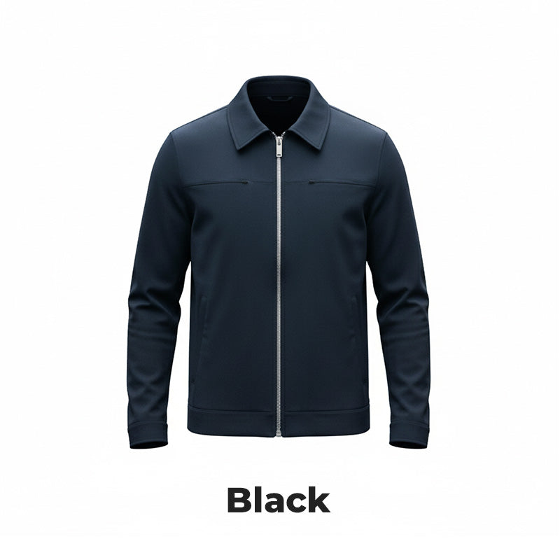 Herren 2-teiliges Freizeit-Set in Unifarben für Herbst und Winter (Jacke + Hose)