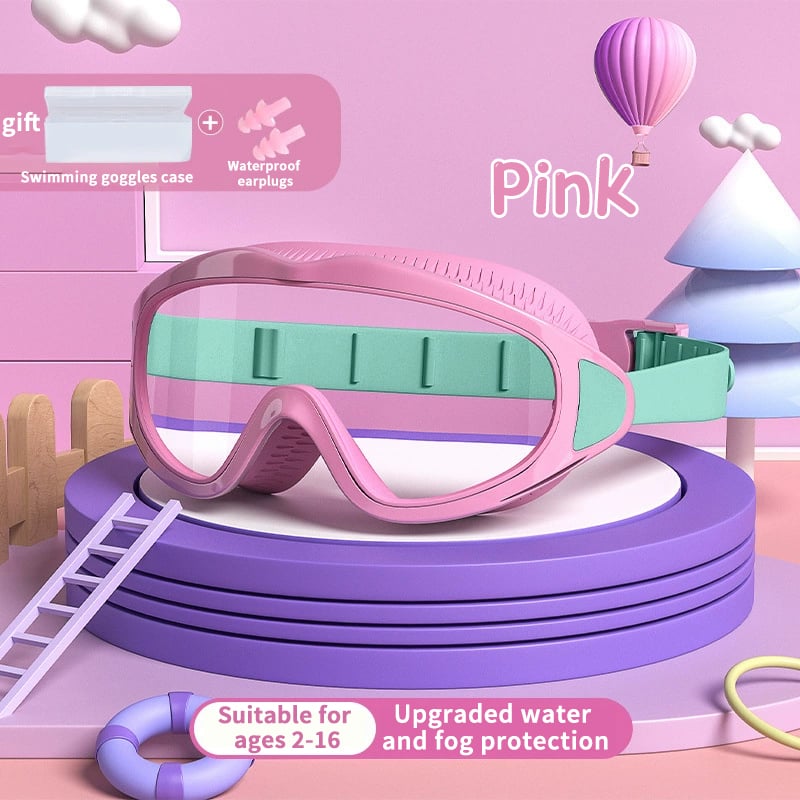 🍹2025 HEISS 50% Rabatt🔥HD-wasserdichte und antibeschlagende Kinder-Schwimmbrillen mit großem Rahmen
