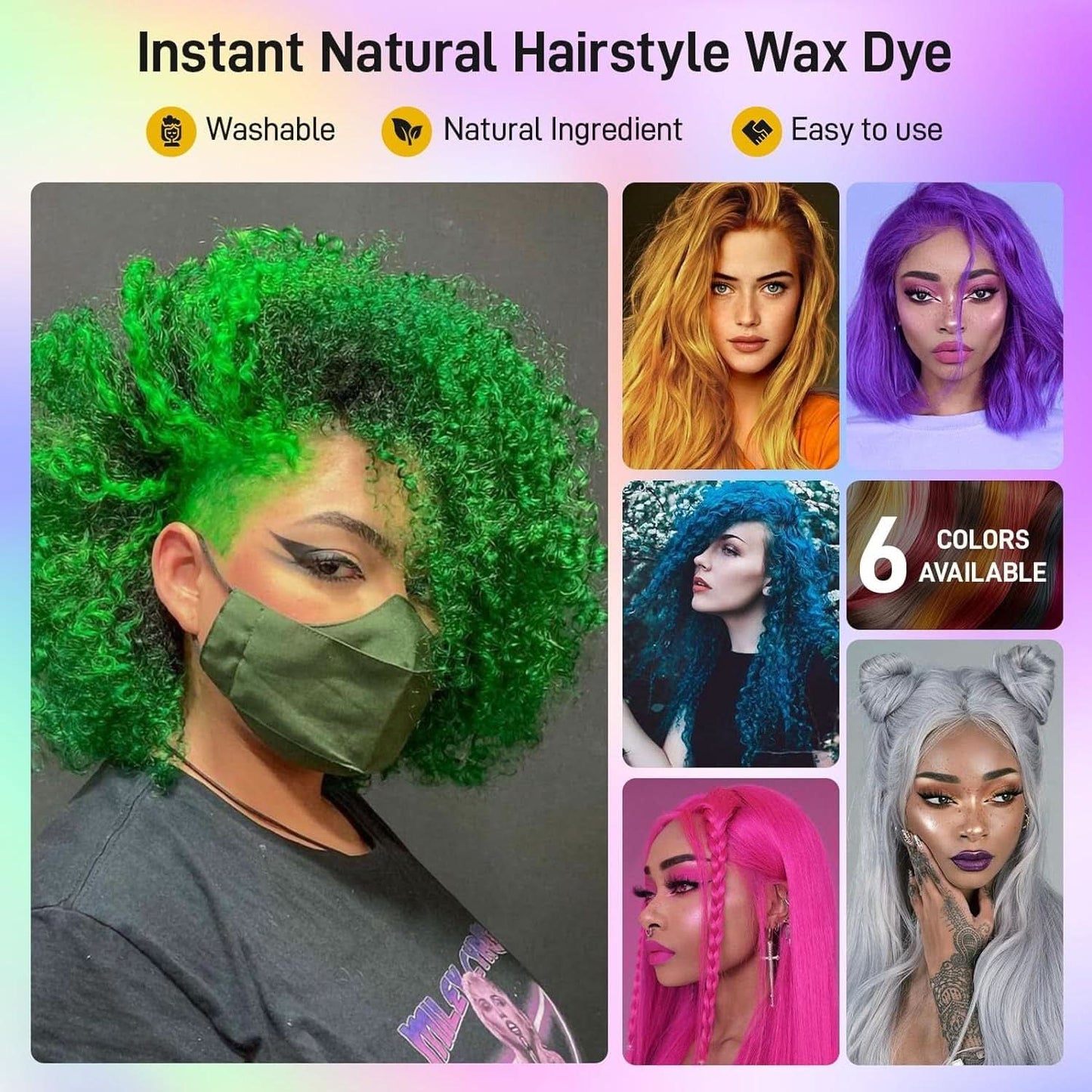 🌈Mehr kaufen, mehr sparen💥 11 Farben - Sofortiges Einweg-Haarfärbewachs🔥🔥