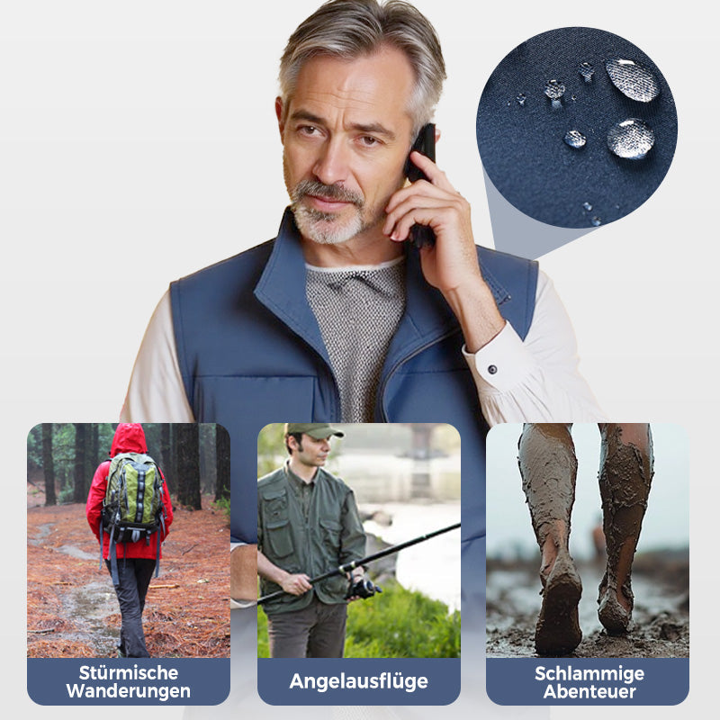 ⏳Begrenzte Zeit 50% Rabatt! 💥Wasserdichte Cargoweste für Herren