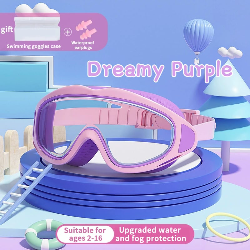 🍹2025 HEISS 50% Rabatt🔥HD-wasserdichte und antibeschlagende Kinder-Schwimmbrillen mit großem Rahmen