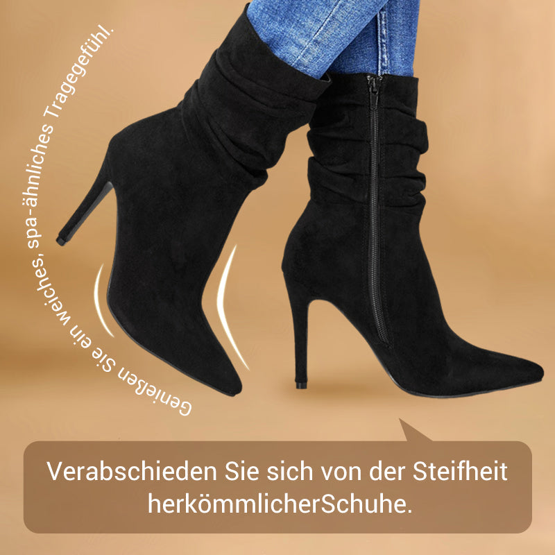 👠Spitze Stiefeletten mit Absatz