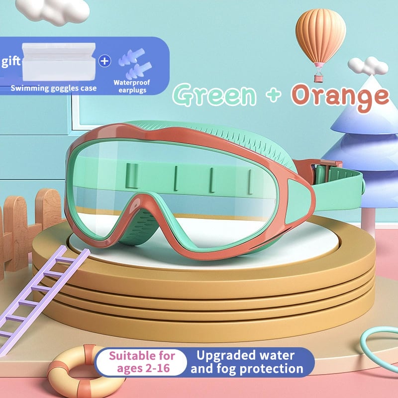 🍹2025 HEISS 50% Rabatt🔥HD-wasserdichte und antibeschlagende Kinder-Schwimmbrillen mit großem Rahmen