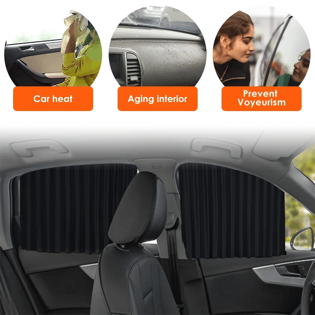 🌥️🔥Universal Fit Magnetic Auto Seite Fenster Privatsphäre Sunshade🚗