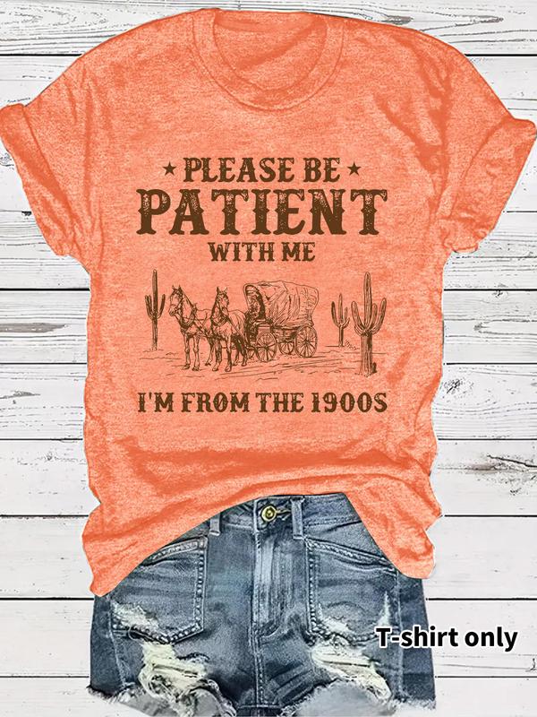 👕I'M From 1900S✨ Vintage monogrammiert Rundhalsausschnitt Damen-T-Shirt