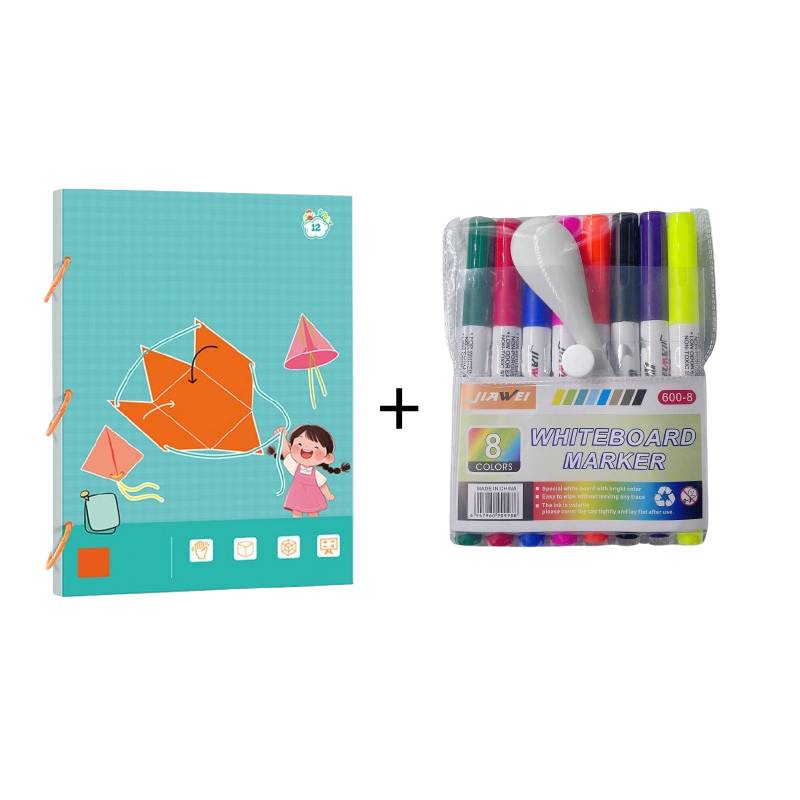 🔥Letzter Tag 50% REDUKTION👶✨Ziehschnur 3D-Geometrie Lernbuch