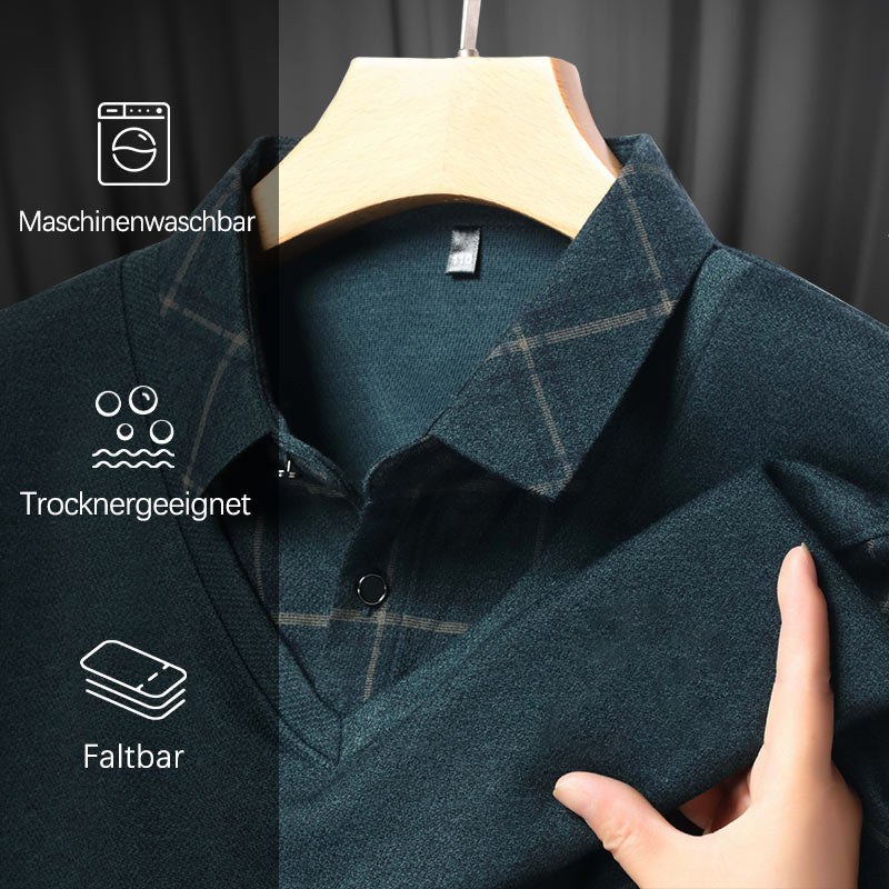 💥Heißer Verkauf 50% Rabatt👔Langarm-Oberteil in Layering-Optik für Herren