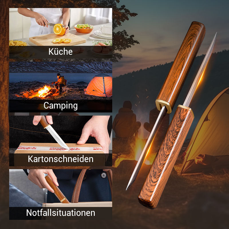 2-in-1-Doppelmesserset mit Holzgriff