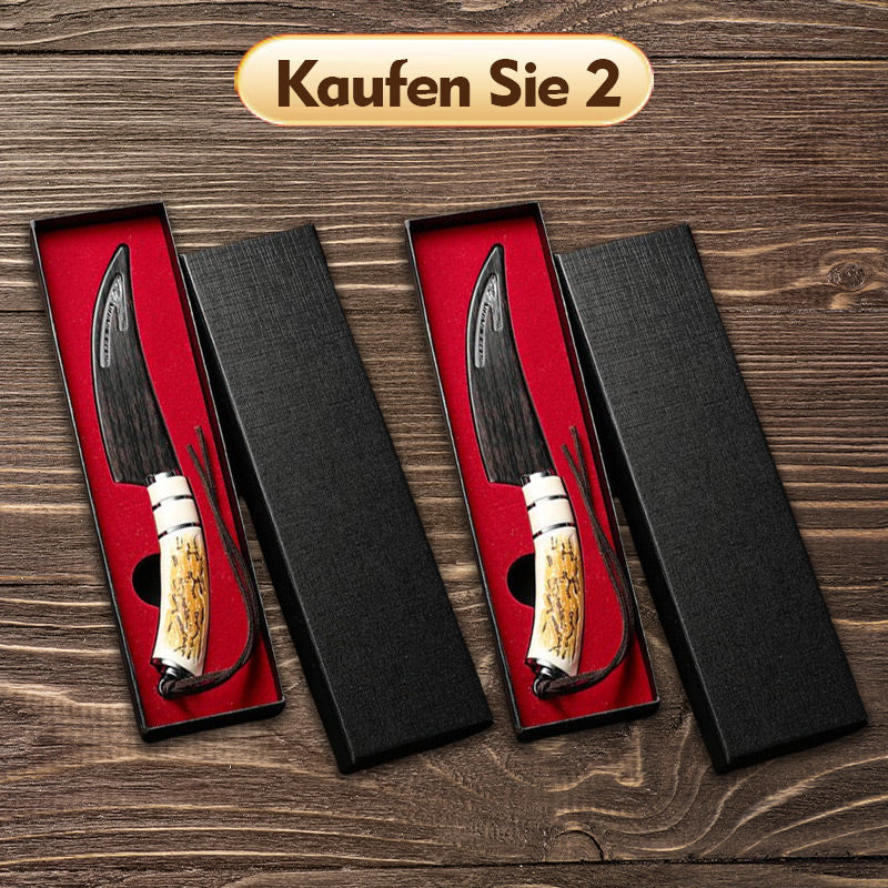 💝Neujahrsangebote💝Scharfe Geweih-Ausbeinmachete mit Machete und Geschenkbox
