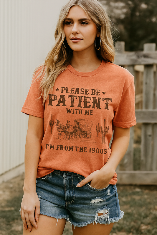 👕I'M From 1900S✨ Vintage monogrammiert Rundhalsausschnitt Damen-T-Shirt