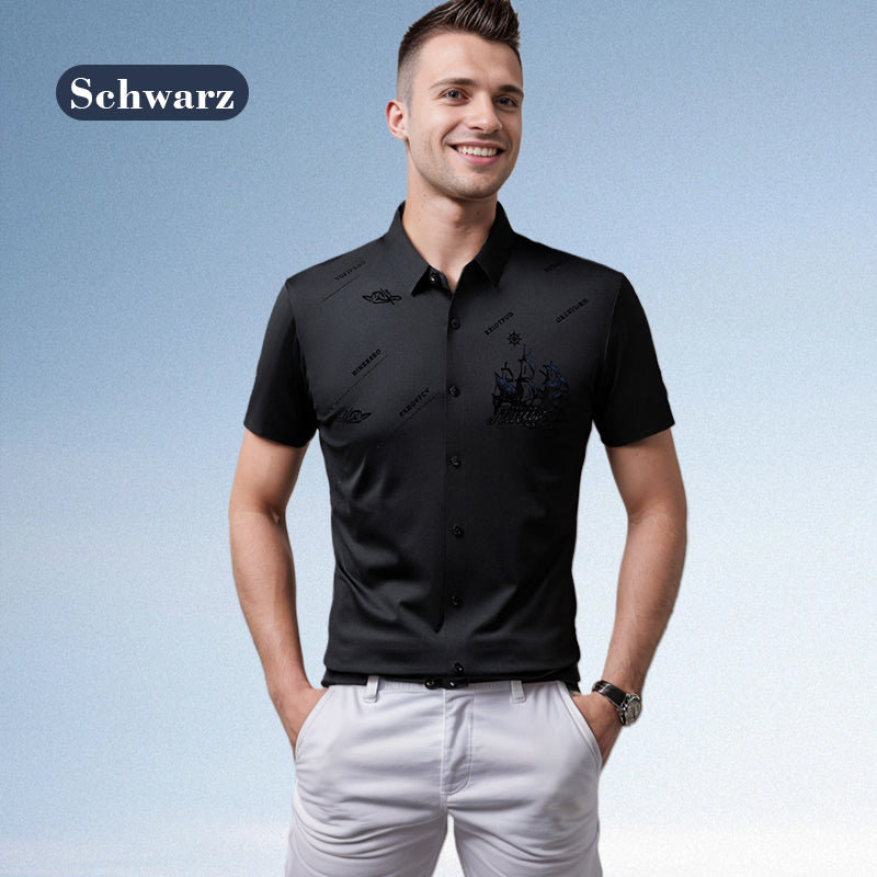 🔥Heute 40% Rabatt🔥Business-Hemd mit kurzen Ärmeln und Knopfleiste für Herren