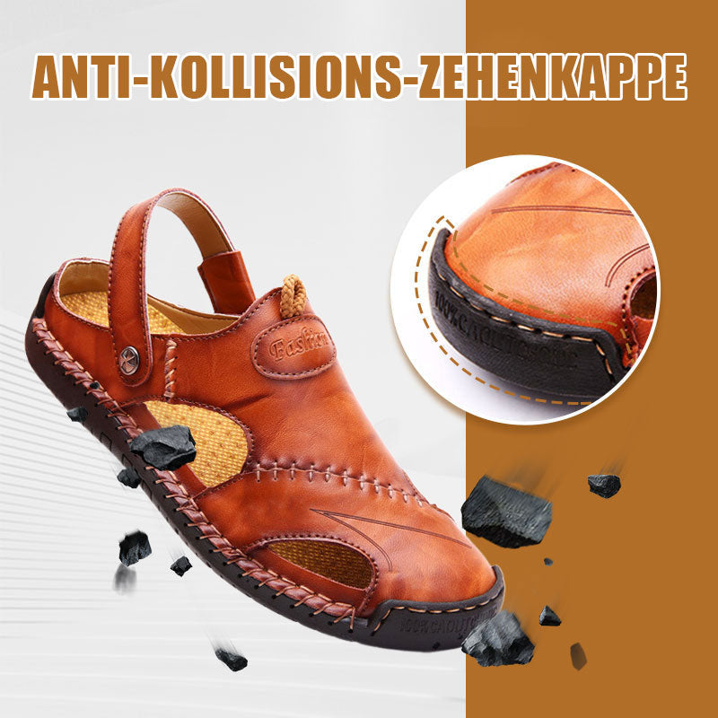 🏆Bis zu 49 % Rabatt!🔥Große Größe Weiches Leder Männer Atmungsaktive Outdoor-Sandalen