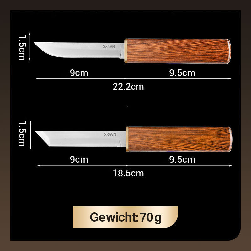 2-in-1-Doppelmesserset mit Holzgriff