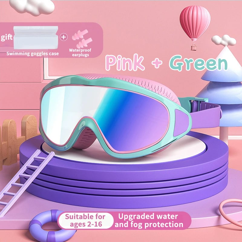 🍹2025 HEISS 50% Rabatt🔥HD-wasserdichte und antibeschlagende Kinder-Schwimmbrillen mit großem Rahmen