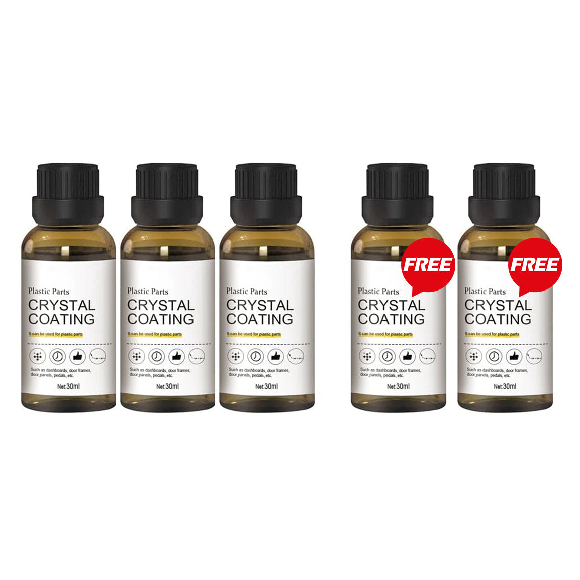 🔥2 Kaufen & 1 Gratis🚗Kunststoffteile Kristalline Beschichtung