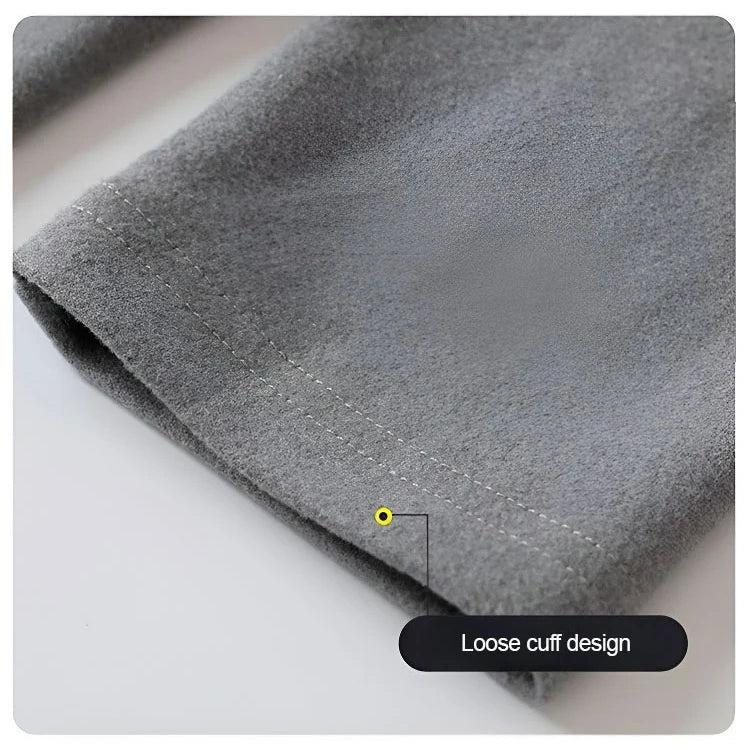 🎅Bestes Geschenk für Ihn🔥 Doppelseitiges Herren-Hemd aus Kunstsamt mit halbem Rollkragen