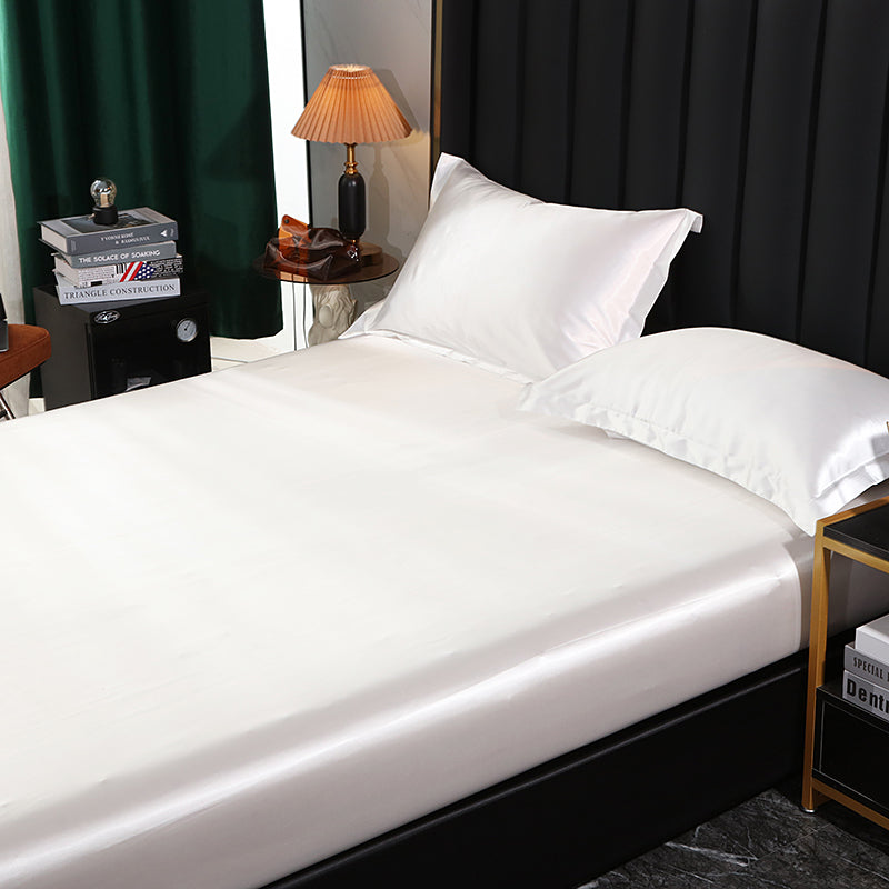 🔥Sommer-Schnäppchen – 49% Rabatt🧊Uni Seide Spannbetttuch Microfaser Bettlaken