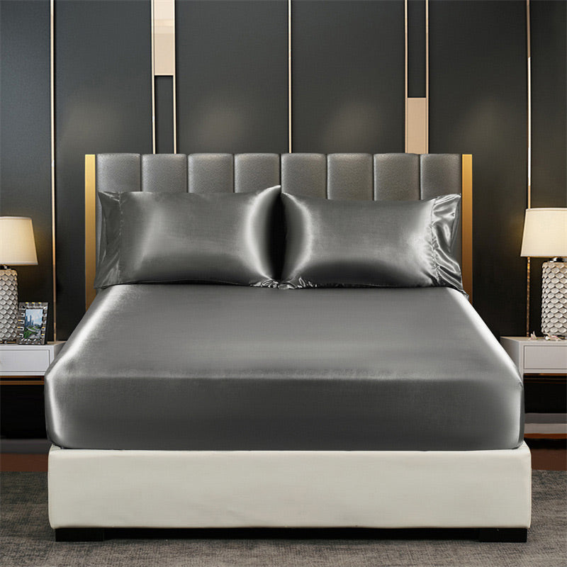 🔥Sommer-Schnäppchen – 49% Rabatt🧊Uni Seide Spannbetttuch Microfaser Bettlaken