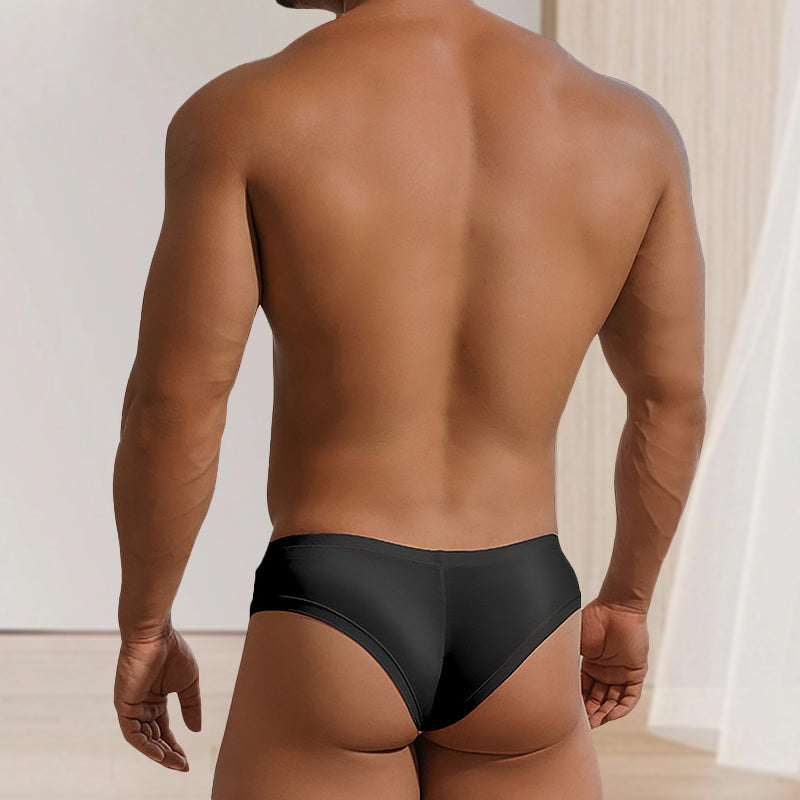 🔥Kaufe 2, erhalte 1 gratis 🔥Einfarbige, atmungsaktive Herren-Slips mit niedriger Taille