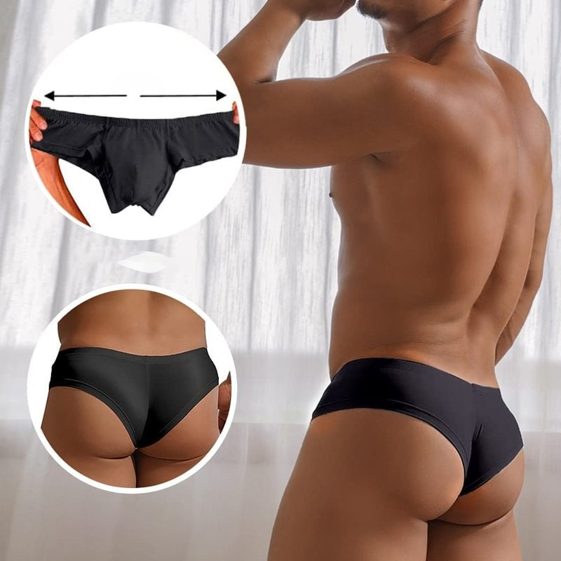 🔥Kaufe 2, erhalte 1 gratis 🔥Einfarbige, atmungsaktive Herren-Slips mit niedriger Taille