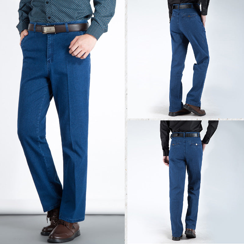 👖Herrenjeans mit hoher Taille und gerader Passform