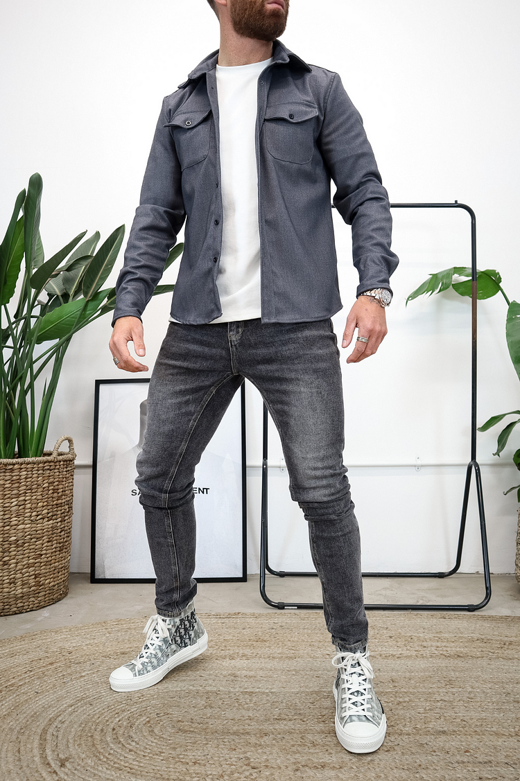 Button-Down-Hemdjacke