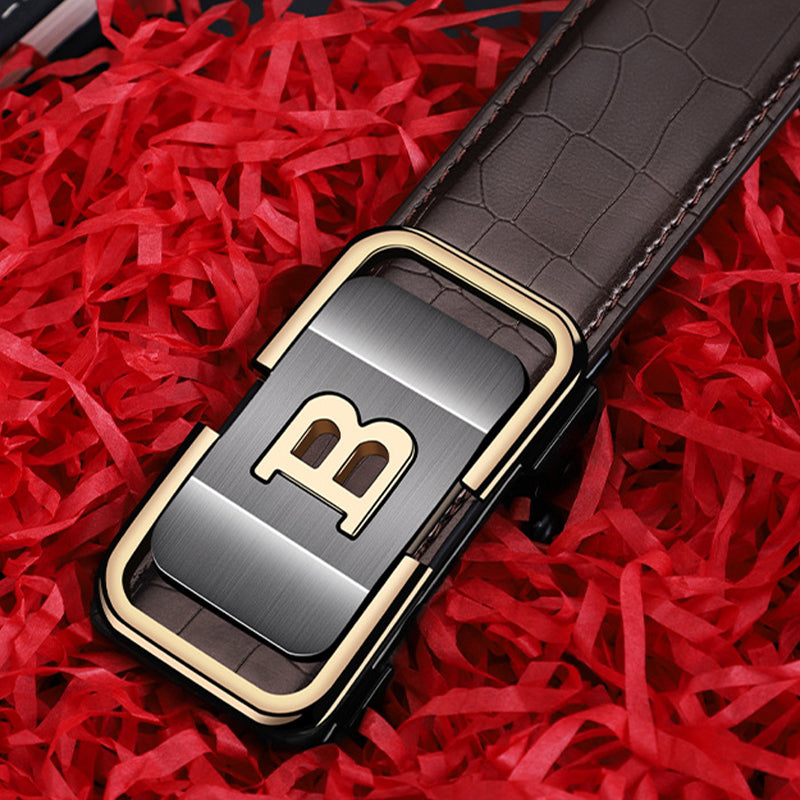 🎄50 % Rabatt auf Weihnachten🎁Herrengürtel mit automatischer Schnalle und Krokodilmuster