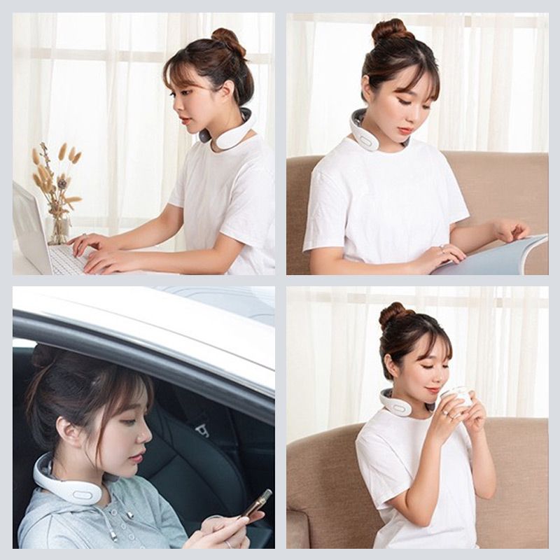 Ideales Geschenk - Pousbo® Tragbares Nackenmassagegerät mit Wärme