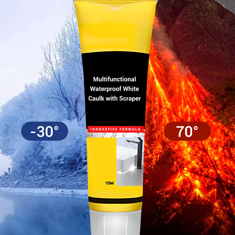 ⏳Begrenzte Zeit 50% Rabatt💥💥Multifunktionale wasserdichte weiße Dichtungsmasse mit Schaber