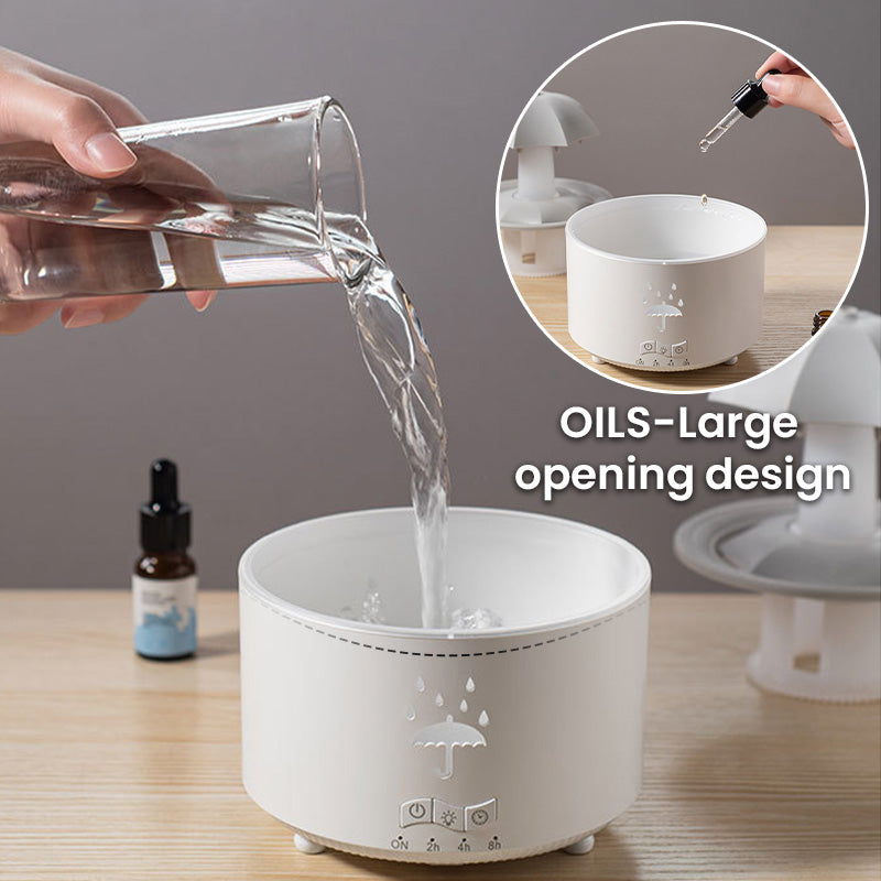 Aromatherapie-Luftbefeuchter mit 7 rotierenden Regentropfenfarben