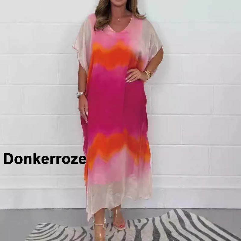 ✨ Bequemes, lässiges Chiffon-Dip-Dye-Kleid für Damen