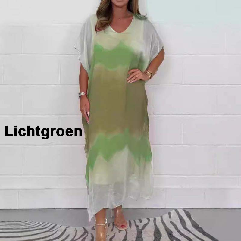 ✨ Bequemes, lässiges Chiffon-Dip-Dye-Kleid für Damen