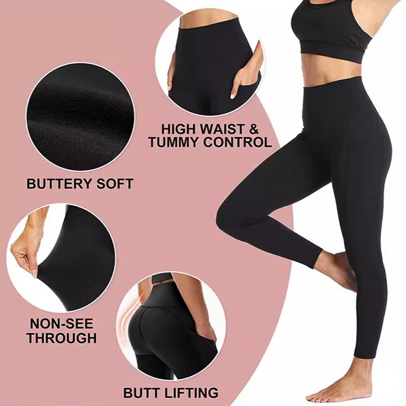 🔥 Figurformende High-Waist-Leggings mit Po-Lift & Seitentasche | 37% OFF