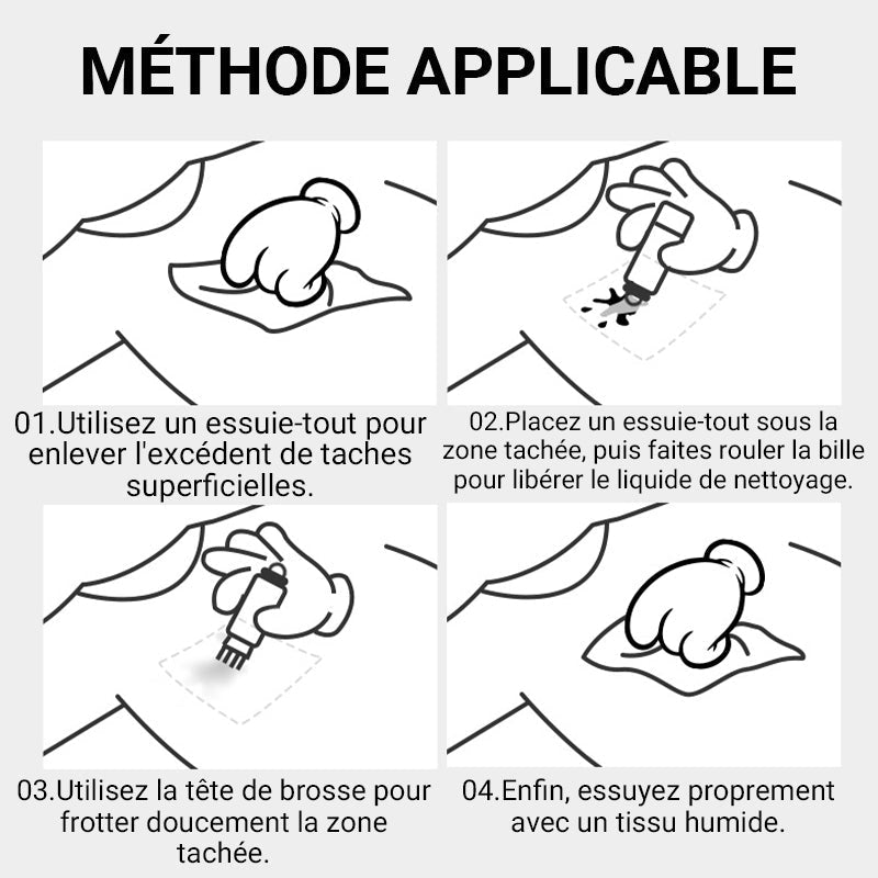 🔥Letzter Tag der Aktion - KAUF 1 BEKOMME 1 GRATIS!🔥Tragbarer Sofort-Leave-In Fleckenentferner-Stift