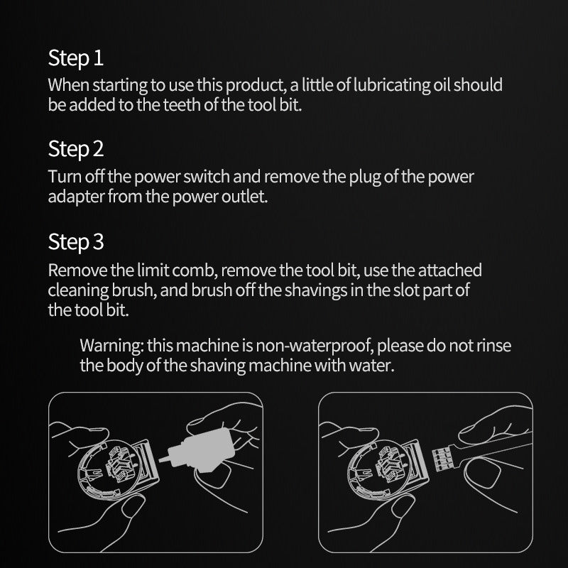 Schnurlose elektrische Haarschneidemaschine