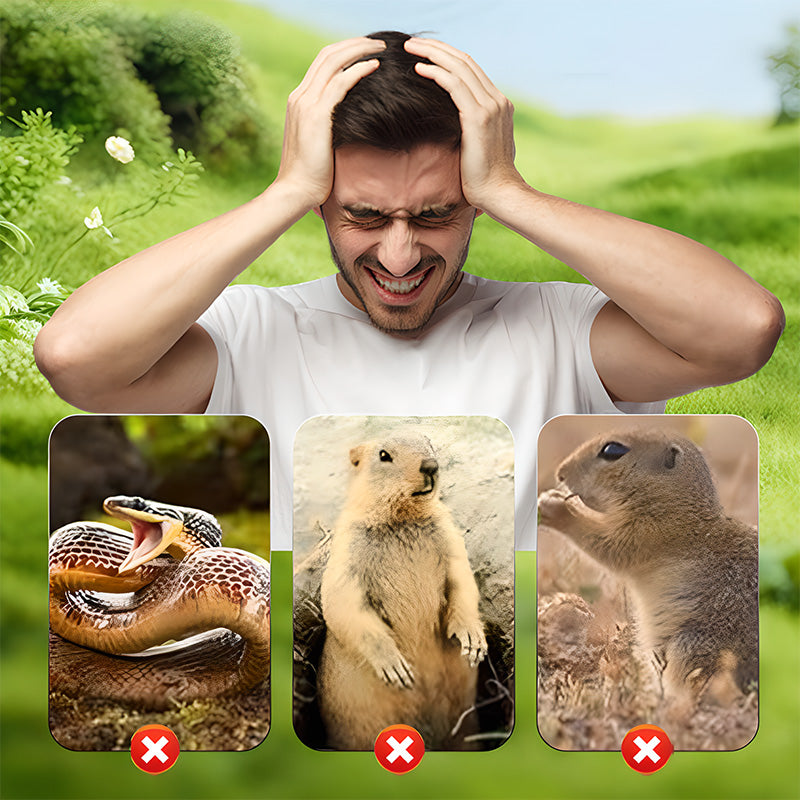 🌸Frühjahrsverkauf 45% Rabatt🌸 Solarbetriebener, wasserdichter Schraub-Wühlmausschreck