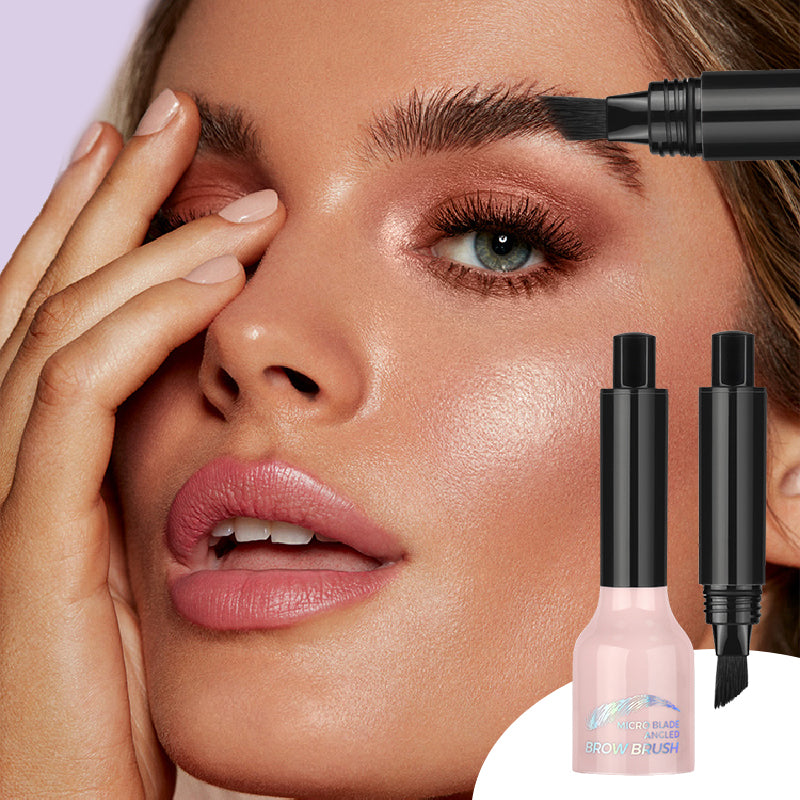 💋Super dick 💋Abgewinkelter Pinsel & Dip Flüssiger Augenbrauenstift