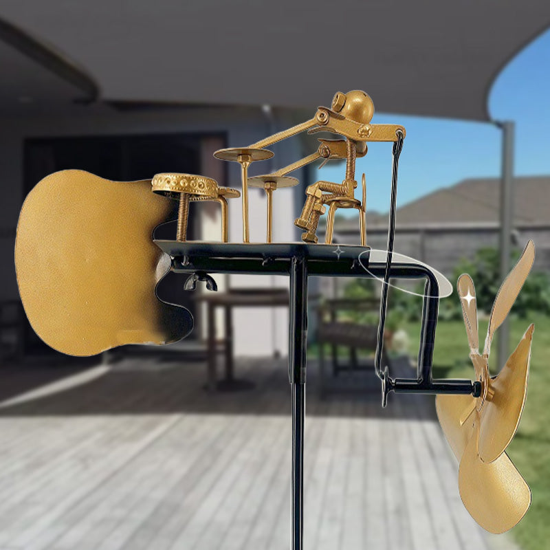 🥁Handgefertigte Metal-Rockband-Windmühle🎁