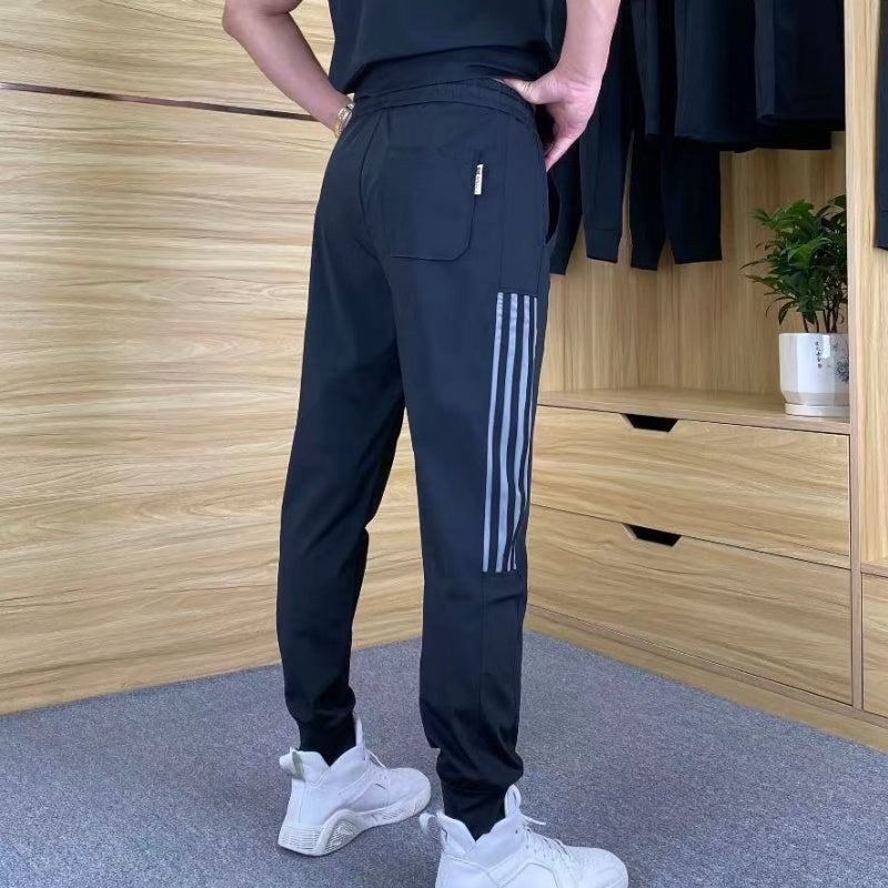 Herren High Stretch Kurzarm-Top & Jogginghose 2er-Set