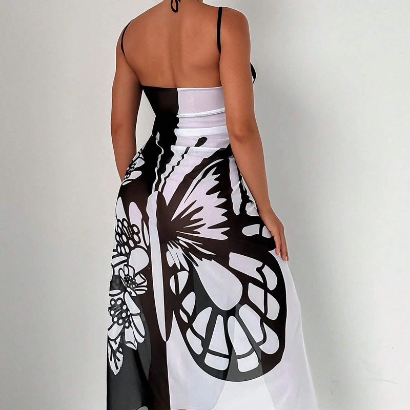 ⏳Zeitlich begrenztes Sonderangebot⏰Damen-Schmetterlings-Badeanzug, Cover-Up & Kleid