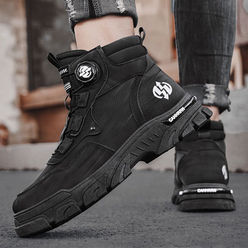 ⏳Zeitlich begrenztes Sonderangebot⏰Arbeitsschuhe für Herren im Freien mit drehbarer Schnalle (wasserdicht, rutschfest, bequem und atmungsaktiv)