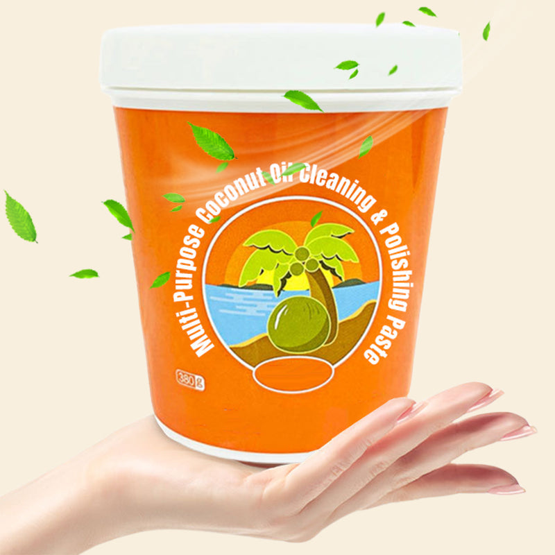 🔥Heißer Verkauf 50% Rabatt🔥Mehrzweck-Kokosnussöl-Reinigungs- und Polierpaste