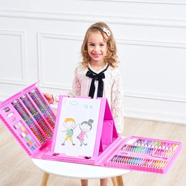 🎨 50% RABATT JETZT! ✨ Deluxe 6-in-1 Kreativ-Kunstset - Enthält Malwerkzeuge & 12 Farben für die Entwicklung kindlicher Fantasie 🧑‍🎨🌟