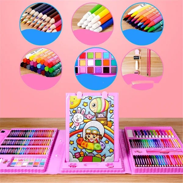 🎨 50% RABATT JETZT! ✨ Deluxe 6-in-1 Kreativ-Kunstset - Enthält Malwerkzeuge & 12 Farben für die Entwicklung kindlicher Fantasie 🧑‍🎨🌟